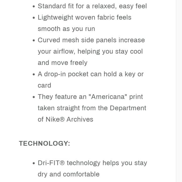 Nike Women's Standard Fit Americana Print Tempo Dri-Fit Running Shorts Size 2X - Picture 15 of 15